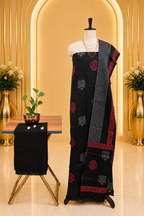 Premium Red and Black Model Silk Full Suit